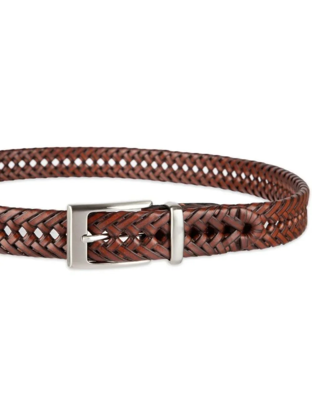 Braided Leather Belt for Men, Fully Adjustable Casual Strap for Everyday Style